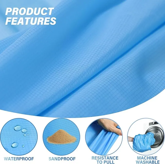 Beach Blanket Oversized Extra Large 78" X 81",Waterproof Sandproof Beach Blanket 1-7 Adults Lightweight Durable for Travel Camping Hiking Picnic