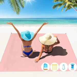 Beach Blanket Oversized Extra Large 78" X 81",Waterproof Sandproof Beach Blanket 1-7 Adults Lightweight Durable for Travel Camping Hiking Picnic