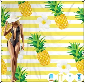 Beach Blanket Oversized Extra Large78 X 81",Waterproof Sandproof Beach Blanket 1-7 Adults Lightweight Durable for Travel Camping Hiking Picnic