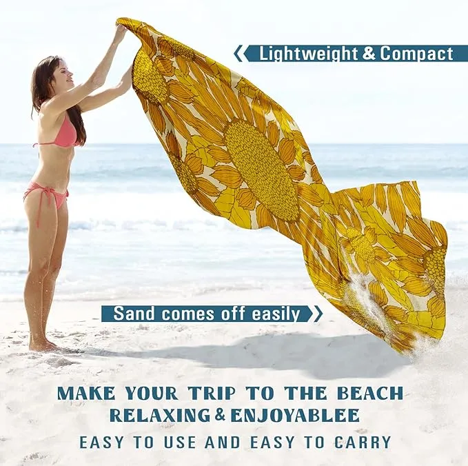 Beach Blanket Sandproof Waterproof 78''×110'' 1-7Adults Oversized,Compact Lightweight Durable Beach Mat for Travel Camping Hiking Picnic Blanket