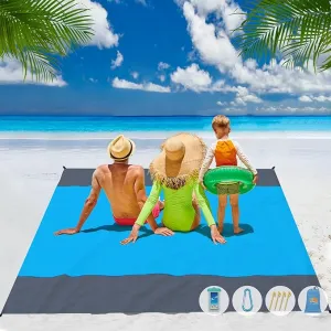 Beach Blanket Waterproof Sandproof 1-8 Adult Oversized 9'×10' Lightweight Durable Compact Sand Free Beach Mat for Travel Camping Hiking Picnic Blanket