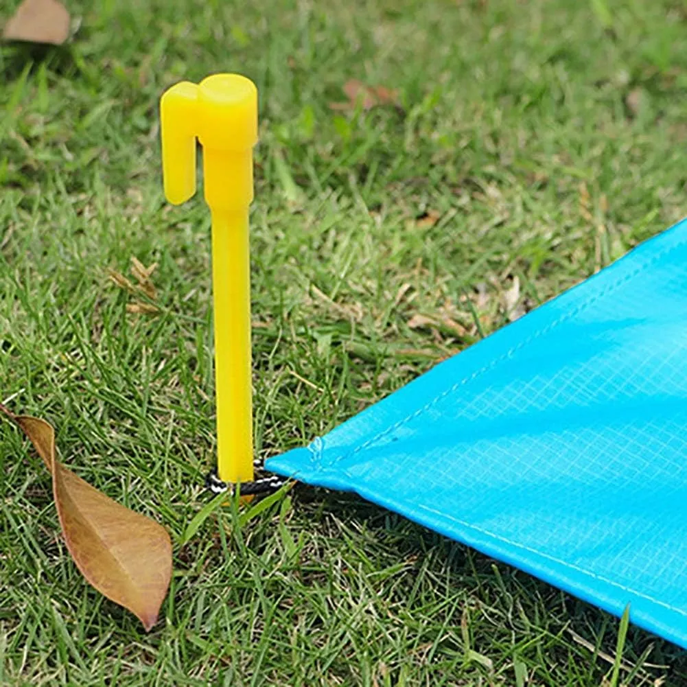 Beach Blankets Waterproof Portable Outdoor Camping Picnic Mat Beach Blanket Ground Mattress with Pocket Tent Mat(Blue,Large)