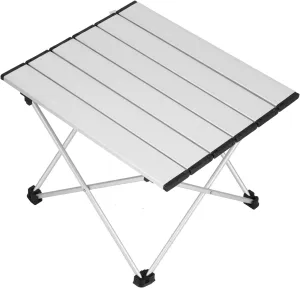 Beach Table Small Folding Table Aluminum Alloy Large Desktop Area Easy to Install Lightweight, Portable Table for Camping Hiking Mountain Climbing Picnics