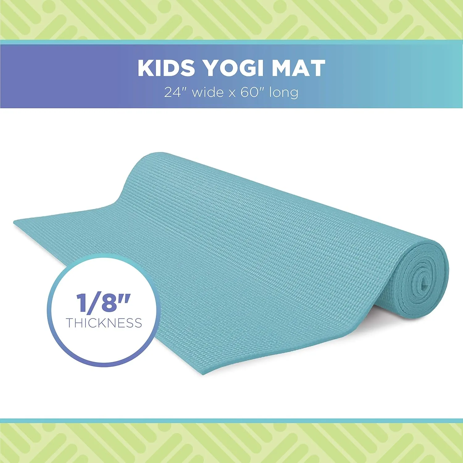 Bean Products Yoga Mat for Exercise - Non Slip Thick Comfortable Workout Floor Mat for Adults and Kids - Eco Friendly Foldable Yoga Mat for Yoga, Pilates, Gym and Stretching