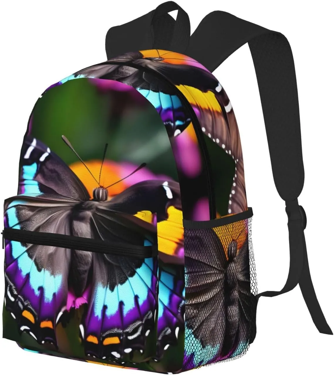 Beautiful Colorful Butterflys Print Comfortable Backpack,Your Essential Casual Travel Bag For Outdoor Adventures, SB-122