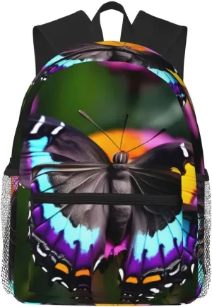 Beautiful Colorful Butterflys Print Comfortable Backpack,Your Essential Casual Travel Bag For Outdoor Adventures, SB-122