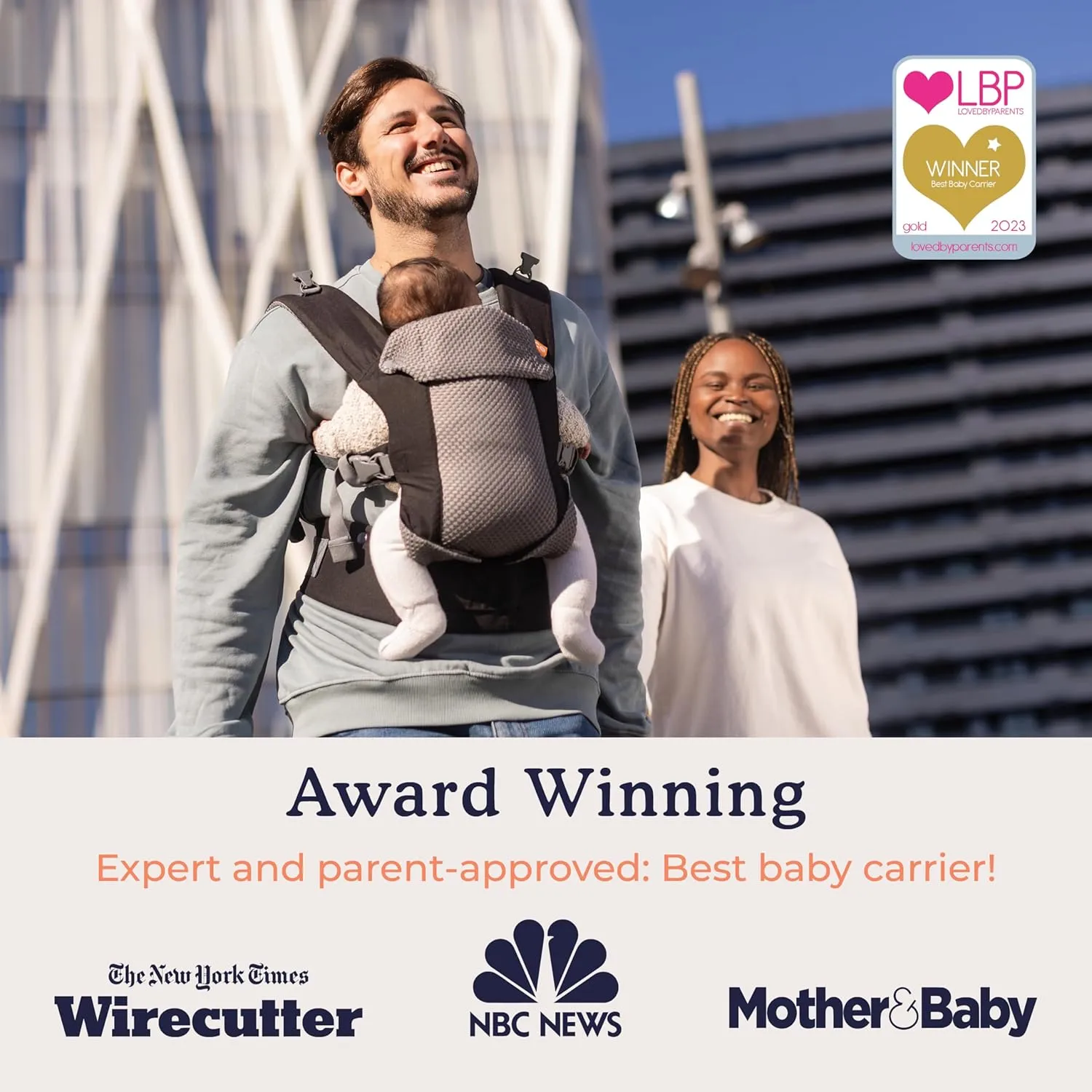 Beco Baby Carrier Gemini Newborn to Toddler - Front, Back and Hip Seat Carrier, Baby Carrier Backpack & Baby Front Carrier with Adjustable Seat, Ergonomic Baby Holder Carrier 7-35lbs (Cool Black)