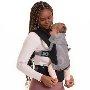 Beco Baby Carrier Gemini Newborn to Toddler - Front, Back and Hip Seat Carrier, Baby Carrier Backpack & Baby Front Carrier with Adjustable Seat, Ergonomic Baby Holder Carrier 7-35lbs (Cool Black)