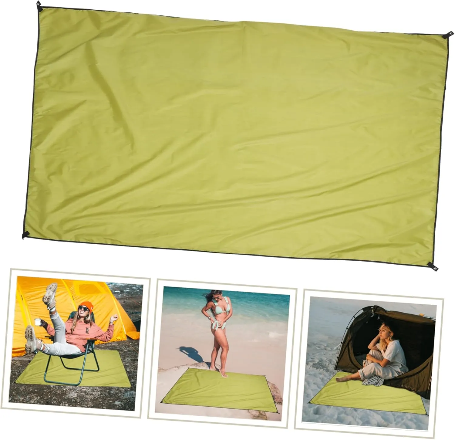 BESPORTBLE 1pc Oxford Cloth Mat Waterproof Ground Mat for Camping Tent Beach Hiking Lawn Army Green