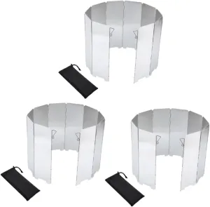 BESPORTBLE 2 Sets Portable Gas Burner Stove Windshield Screens Hiking Gear Gas Stove Windshield Sports Day Games