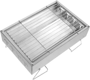 BESPORTBLE Charcoal Grill Outdoor Bbq Rack Foldable Camping Grill for Spaces Detachable Design for Traveling and Outdoor Cooking