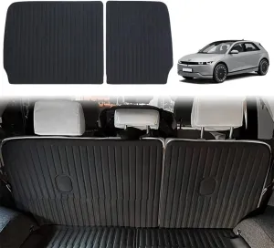 BestEvMod for Ioniq5 Cargo Liner Second Row Seats Back Cover Mat All Weather Rear Seat Protector Pet Mat XPE Material Compatible with Hyundai Ioniq 5 2025 2024 2023 2022 Accessories