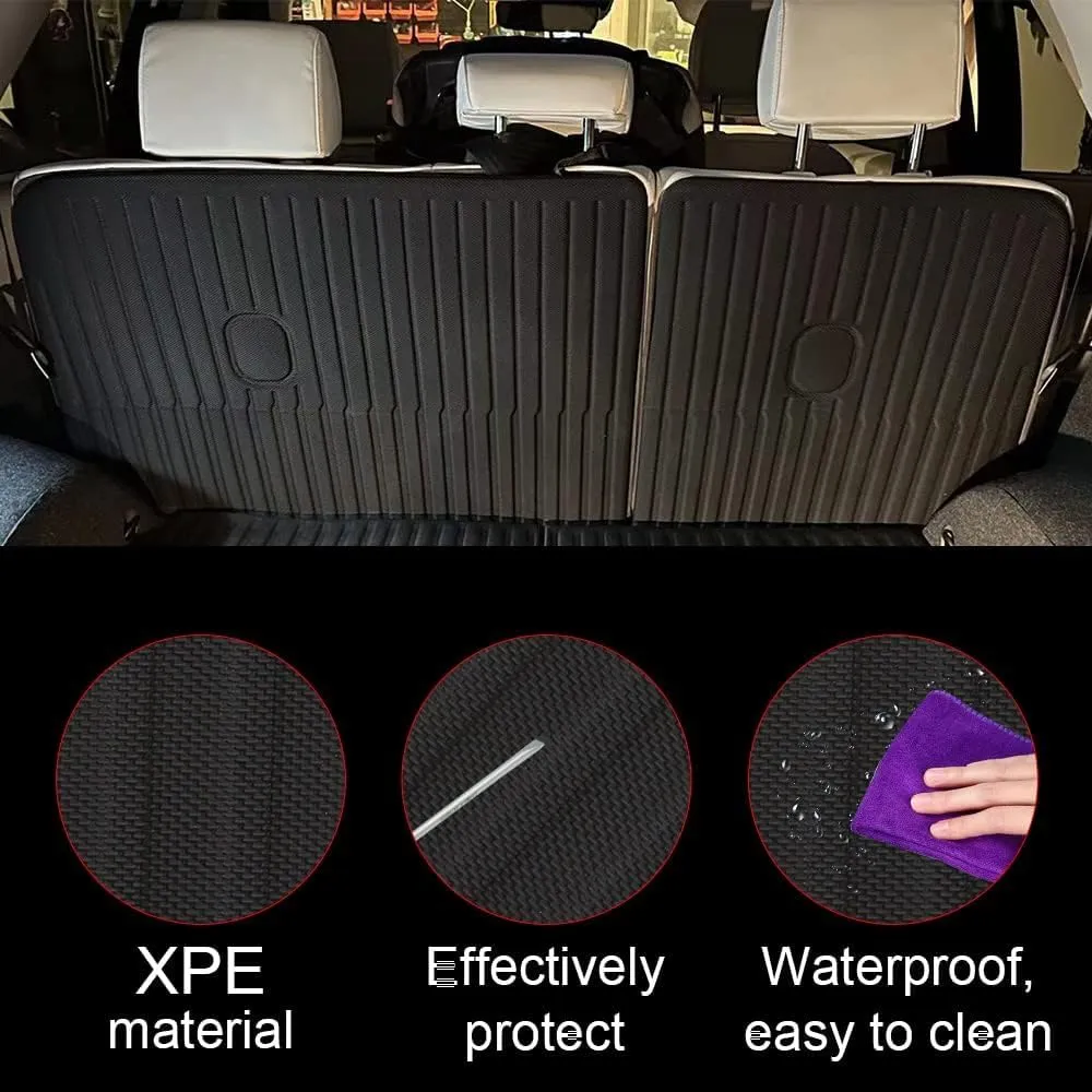 BestEvMod for Ioniq5 Cargo Liner Second Row Seats Back Cover Mat All Weather Rear Seat Protector Pet Mat XPE Material Compatible with Hyundai Ioniq 5 2025 2024 2023 2022 Accessories