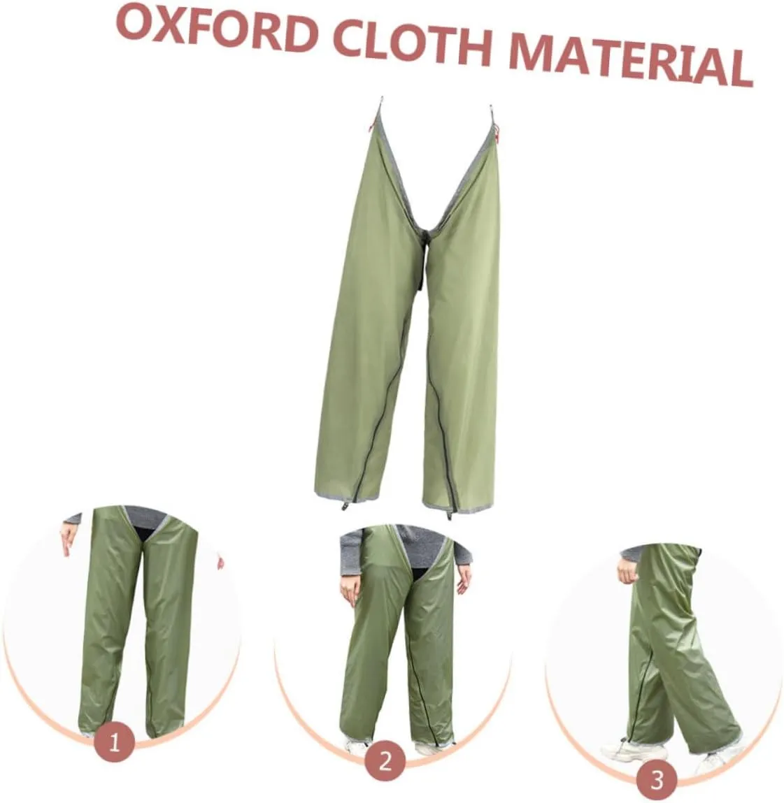 BESTonZON Lightweight Divided Outdoor Rain Pants with Pocket Wear Resistant and Breathable Design for Hiking Biking and Camping Legs Rainproof Protection Qing Color Olive Green