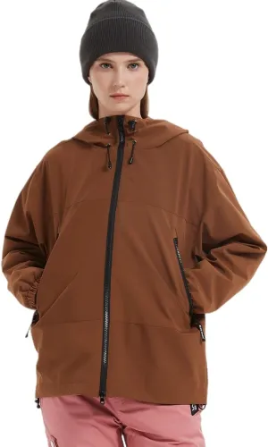 BGX Bluemagic Spring Women's Softshell Jacket with Hood Fleece Lined Warm Lightweight Waterproof Insulated Windbreaker