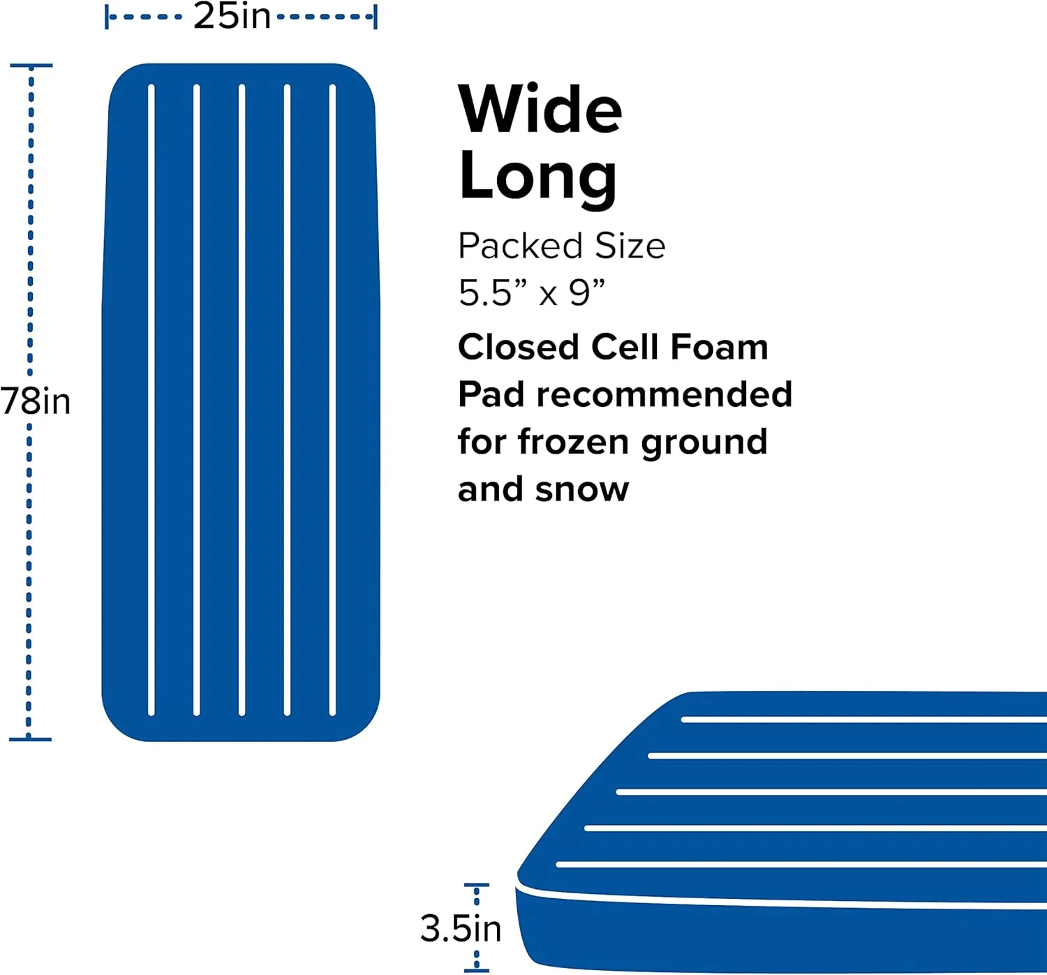 Big Agnes Divide Insulated | Lightweight, Compact, 3-Season Air Chamber Sleeping Pad, Wide Long, Warm Olive