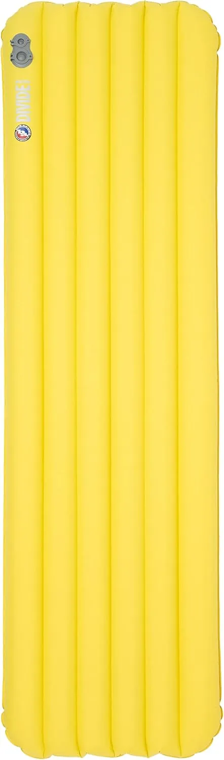 Big Agnes Divide Insulated | Lightweight, Compact, 3-Season Air Chamber Sleeping Pad, Wide Regular, Warm Olive