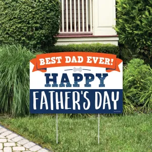 Big Dot of Happiness Happy Father's Day - We Love Dad Party Yard Sign Lawn Decorations - Best Dad Ever Party Yardy Sign