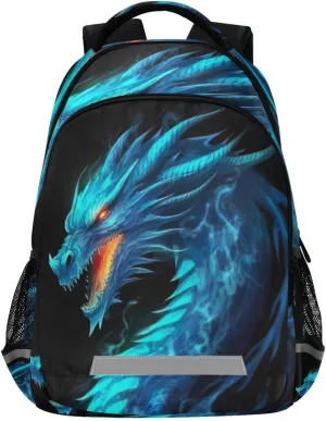 Blue Dragon Design Waterproof Backpack - Casual Outdoor Sports Daypack with Ergonomic Shoulder Straps#736