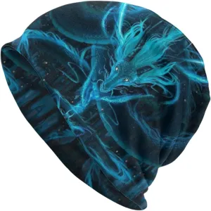 Blue Dragon Slouchy Beanie Hat for Men/Women Hip-Hop Soft Lightweight Running Headwear Cap Baggy Skull Sleep Scarf Thin Knit Hat