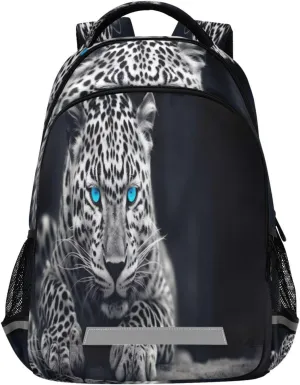 Blue-eyed Cheetah Design Waterproof Backpack - Casual Outdoor Sports Daypack with Ergonomic Shoulder Straps#595