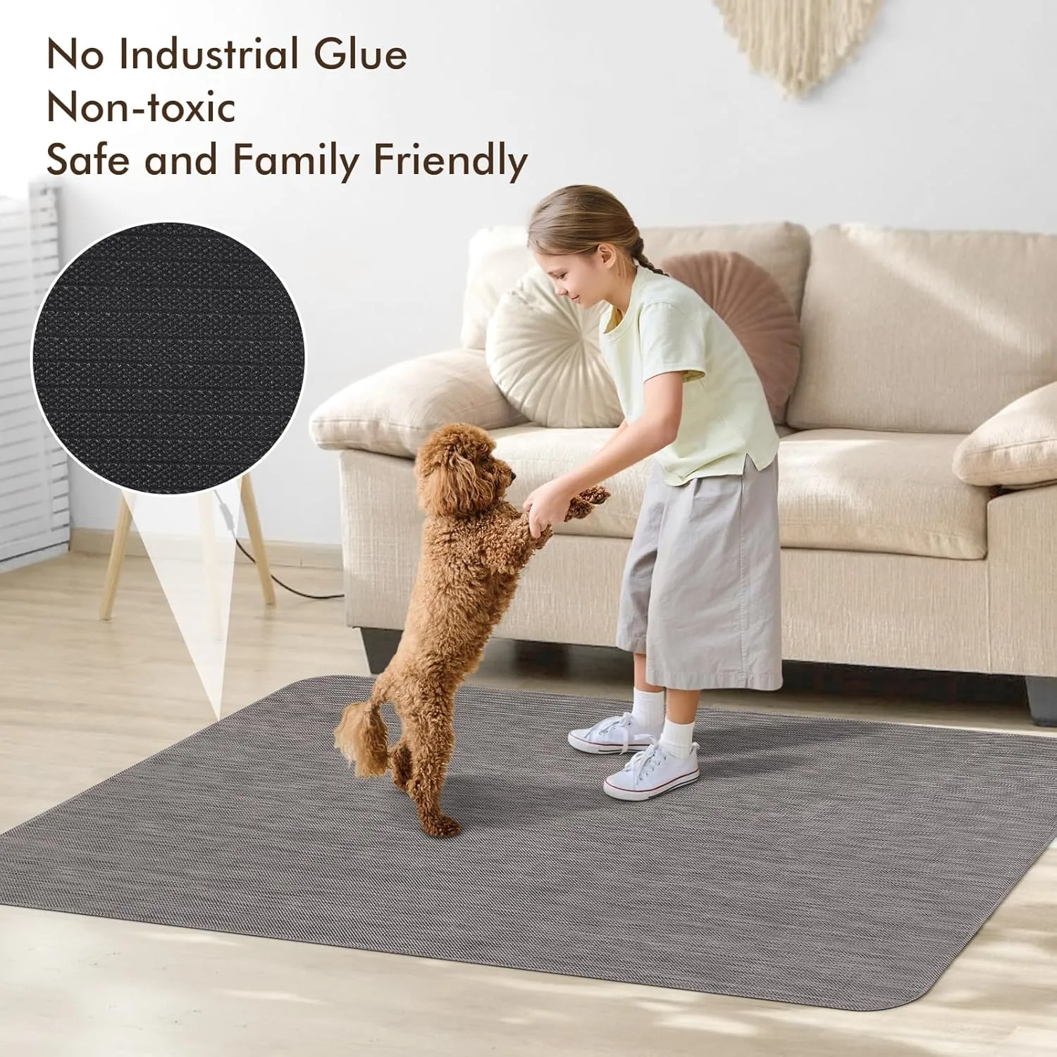 Blvornl Office Chair Mat for Hardwood Floor, 35" x 48" Desk Computer Chair Mat for Hard Wood and Tile Floor, Large Anti-Slip Hard Floor Protector Rolling Chair Mat, PVC Mat Desk Rug for Office Home