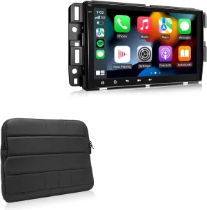 BoxWave Case Compatible with Eonon Q80PRO - Polar Jacket, Puffy Padded Material Zip Up Sleeve Pouch - Jet Black