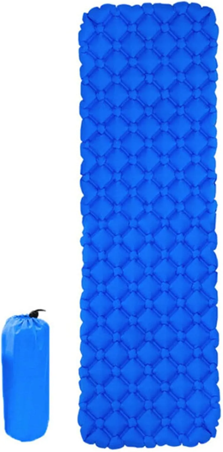 Boyuan Camping Sleeping Pad, Ultralight Inflatable Sleeping Pad, with Compact Carrying Bag, Lightweight Camping Mattress for Backpacking, Hiking and Traveling,Blue