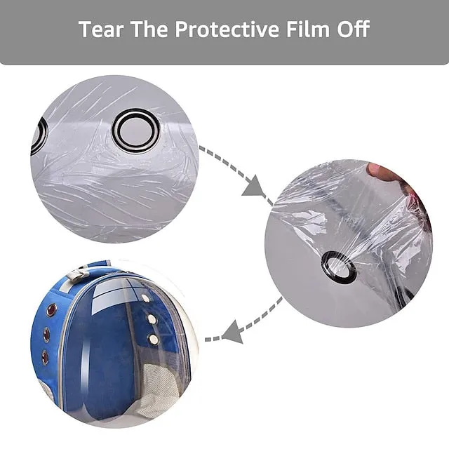 breathable pet travel backpack space capsule carrier bag hiking bubble backpack for cat &amp; dog (light blue)
