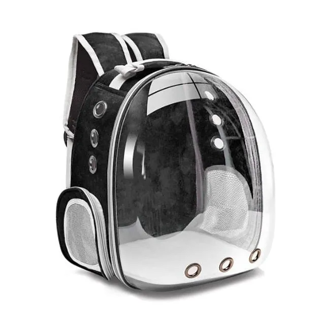 breathable pet travel backpack space capsule carrier bag hiking bubble backpack for cat &amp; dog (light blue)