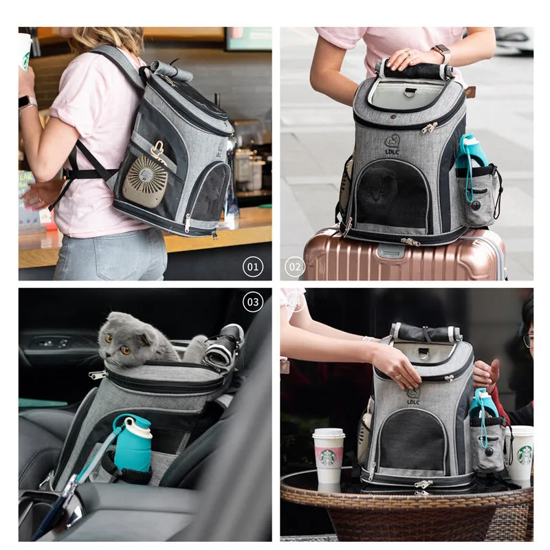 Breathable Travel Pet Backpack for Small to Large Pets