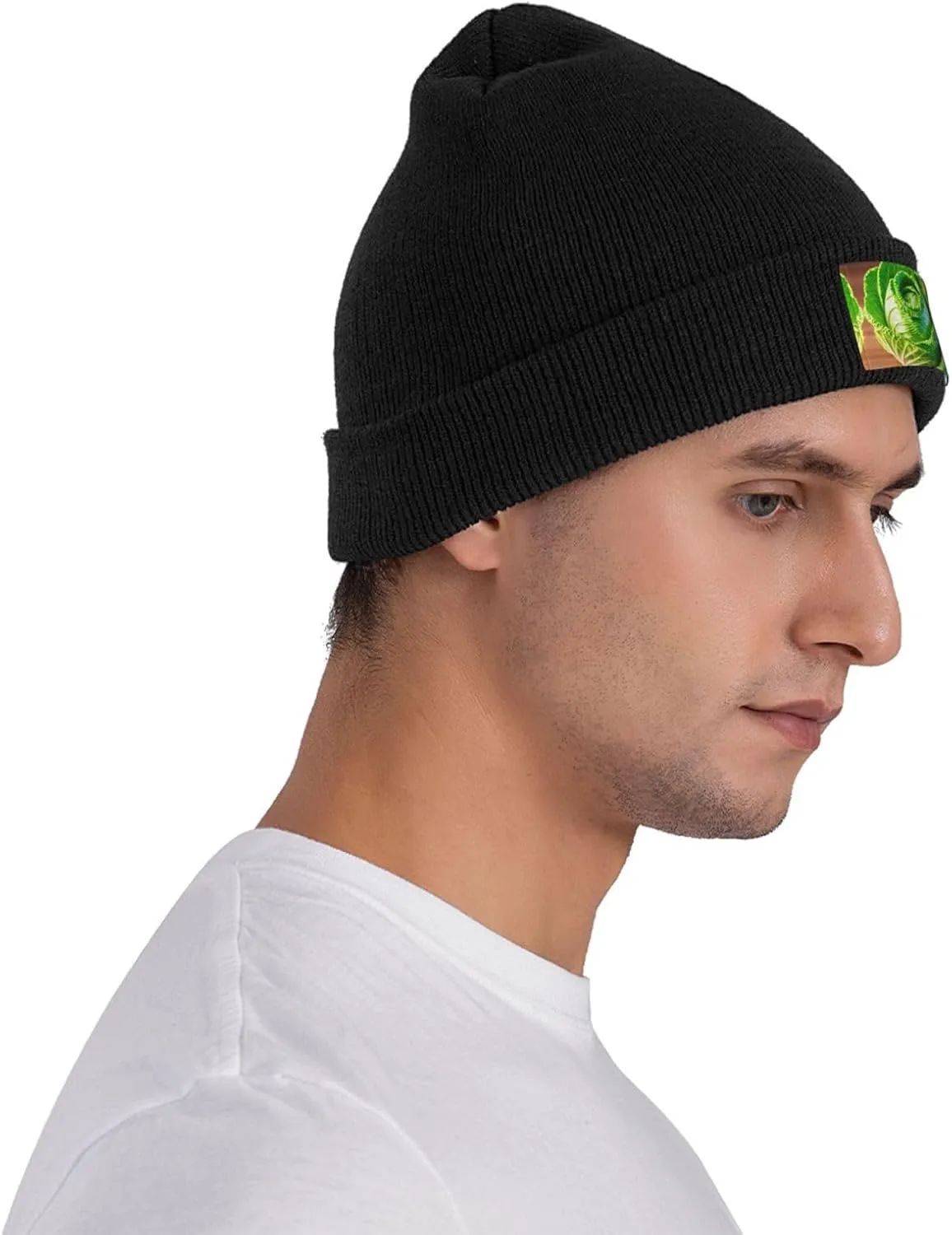 Bright Cabbage Print Windproof Hat Beanie Hat Winter Hat Beanie Hat Soft Knit Cap for Men and Women