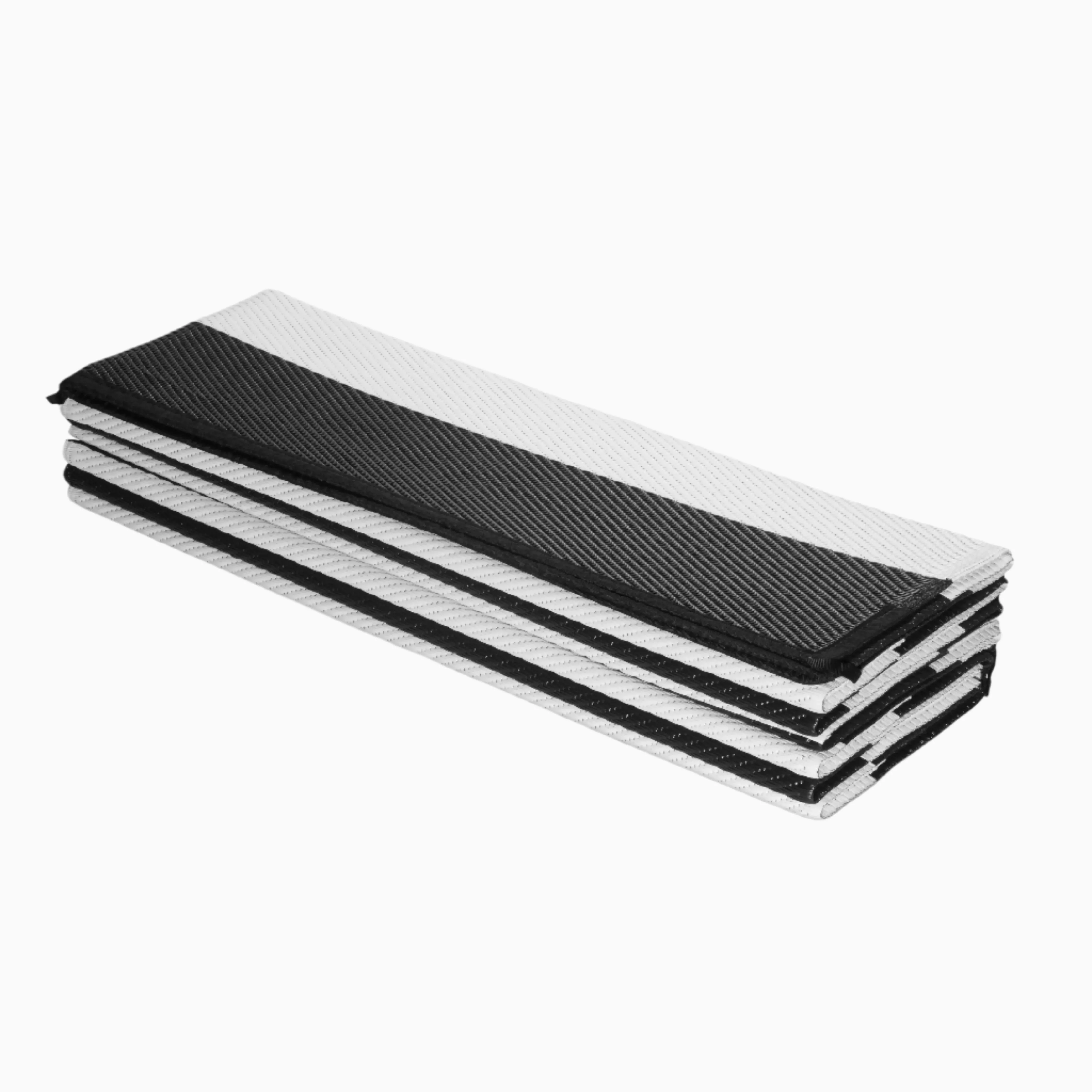Brittany Stripe - Black & White Foldable Rug