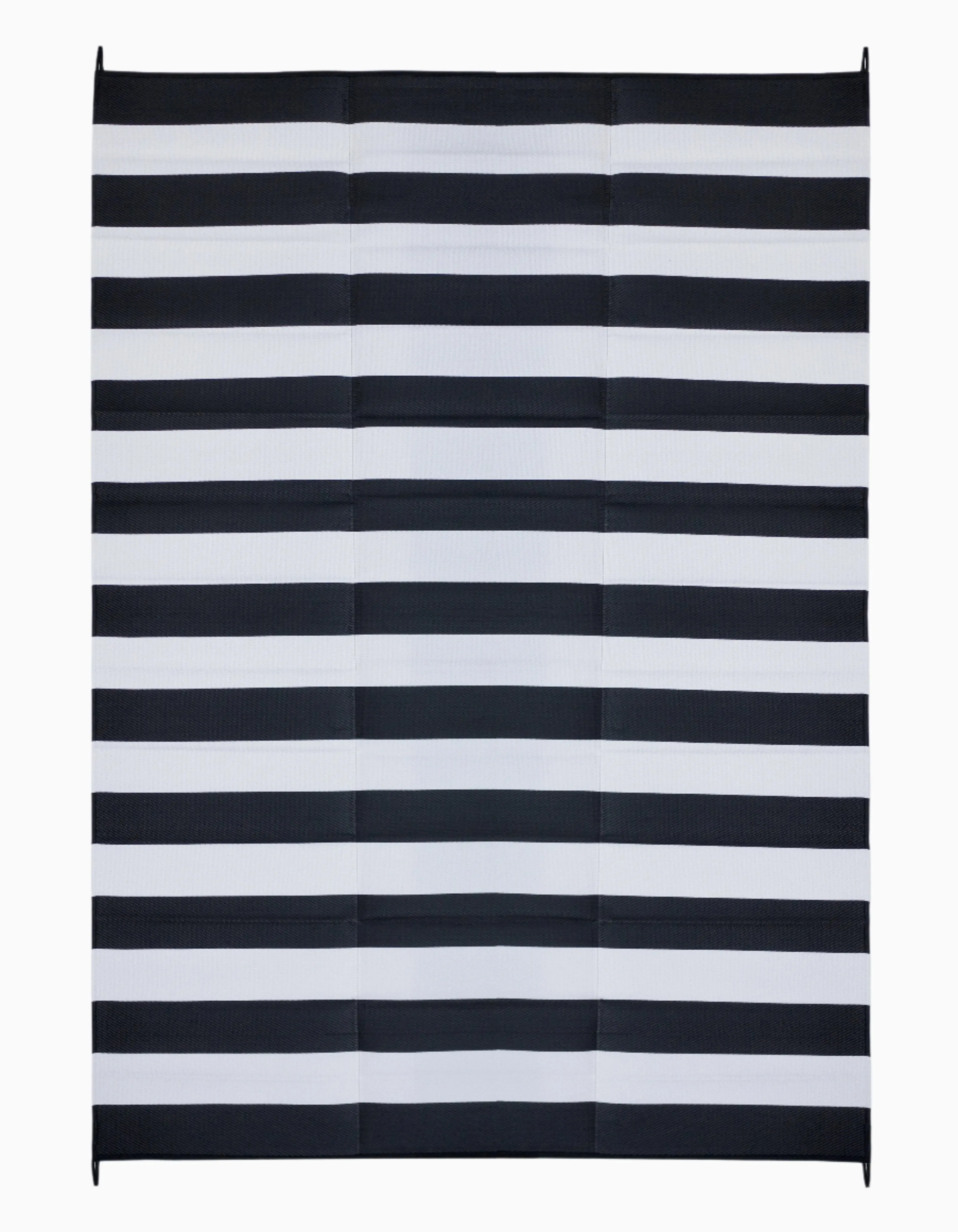 Brittany Stripe - Black & White Foldable Rug
