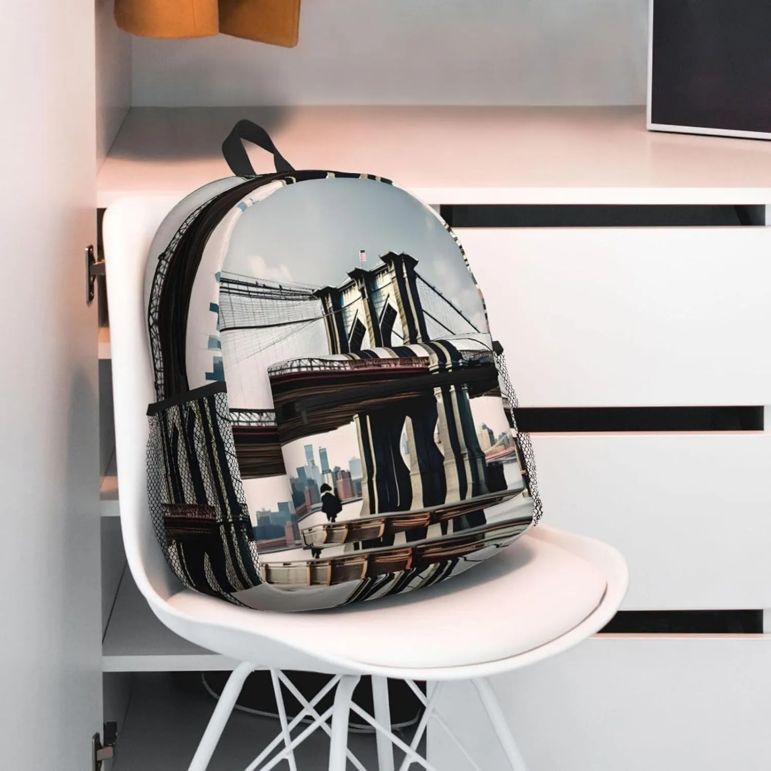 Brooklyn Bridge S Print Trendy Leisure Backpack Your Ideal Travel Companion,A Must-Have For Outdoor Travels