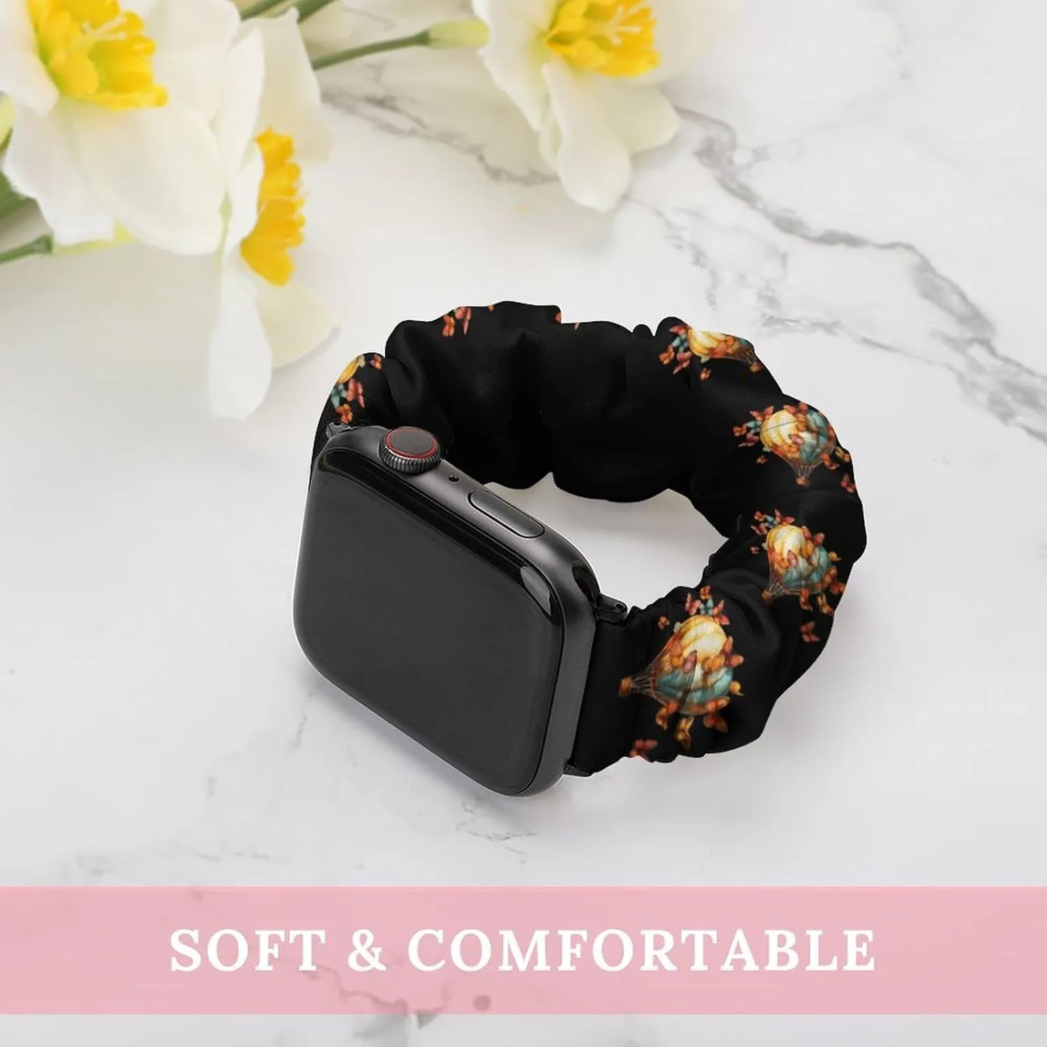 Butterfly Hot Air Balloon Fashion Watch Strap Scrunchies Wristbands Compatible With IWatch Series