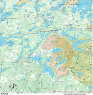 BWCA Map - BWCA 08 – Waterproof, Durable Cloth Map for Canoeing, Hiking, and Camping by True North Map Company
