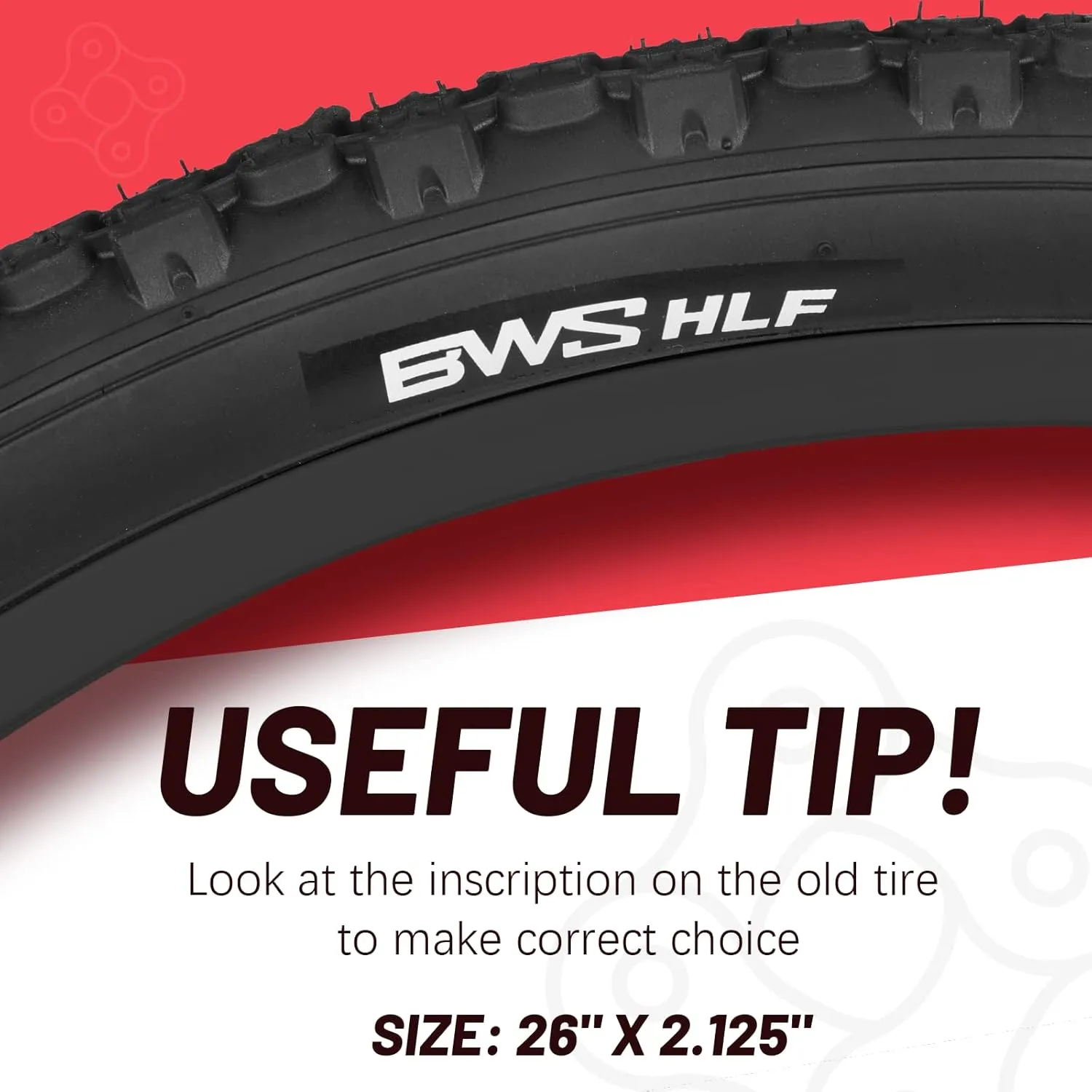 BWSHLF Replacement Mountain Bike Tires, 20/24/26/27.5/29Inch Size, 2 Pack Black Folding MTB Bicycle Tire, Black/Brown Side