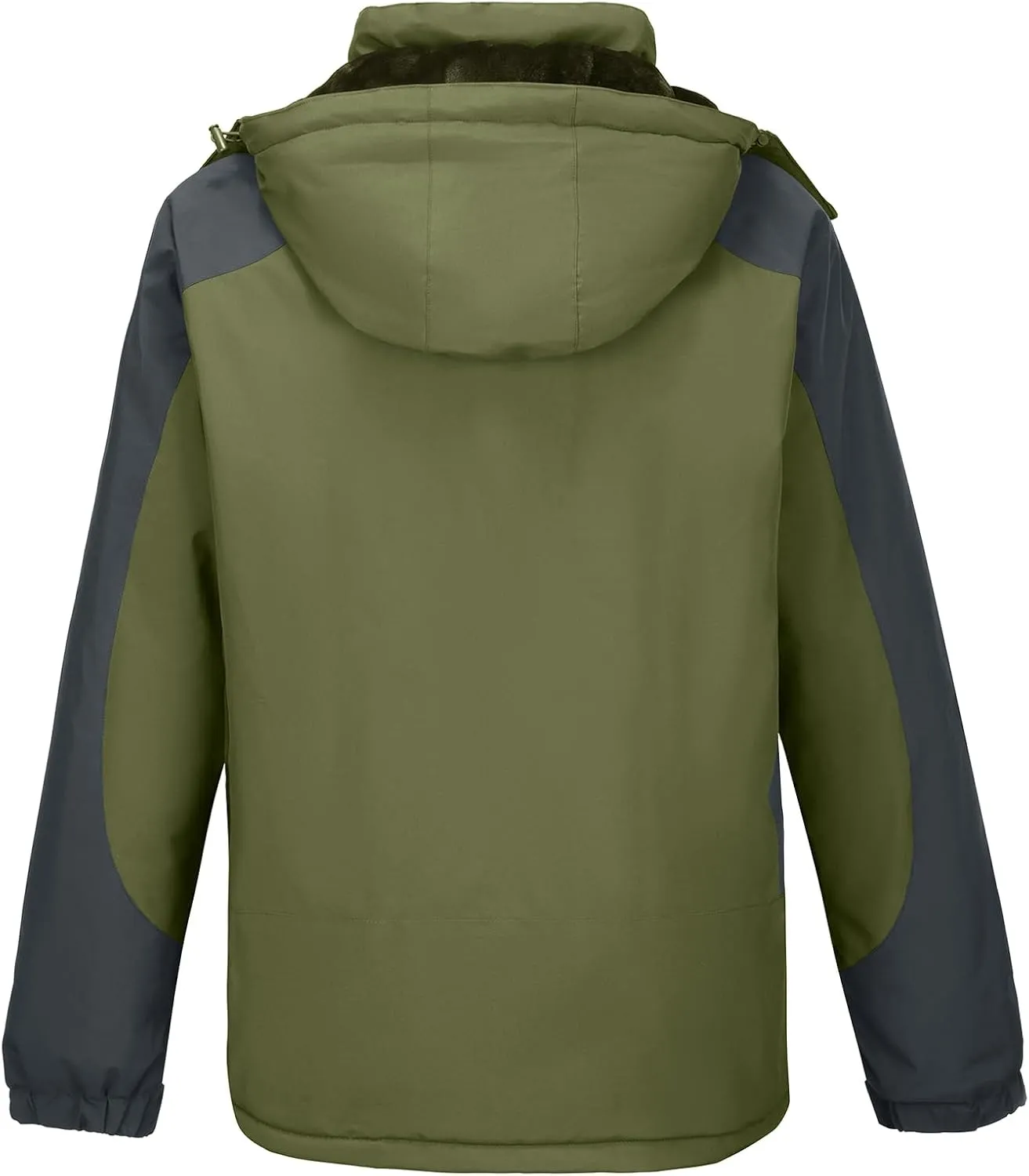 CAMEL CROWN Men's Ski Snow Jacket Waterproof Winter Snow Coat Windproof Warm Fleece Lining Hooded Parka Rain Jacket