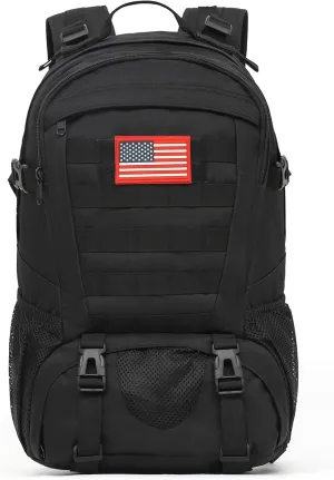 Camo Backpack,Military Tactical Backpack for Men with Flag Patch,30L School Backpack for Outdoor
