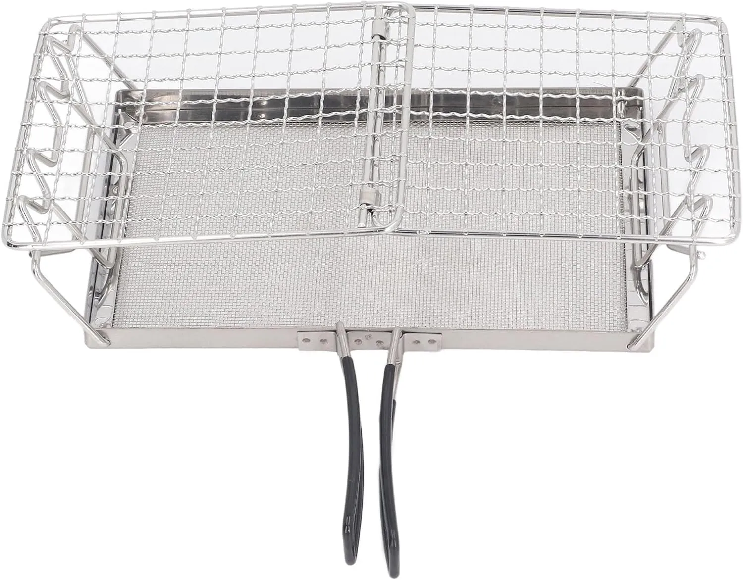 Camp Stove Toaster Tray Rack, Stainless Steel Outdoor Stovetop Toaster Portable Foldable High Temperature Resistant for Barbecues