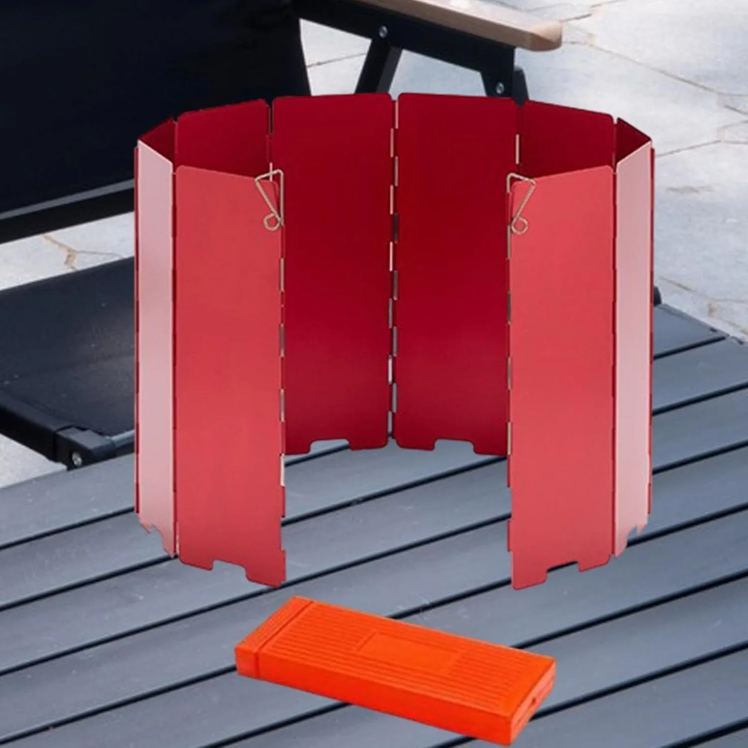 Camp Stove Windscreen Wind Protection Folding Portable with Storage Bag Wind Shade Windshield for BBQ Cooker Outdoor Hiking