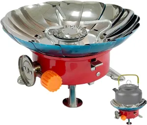 Camp Stove,Foldable Camp Stove Backpacking - Aluminum Alloy, Adjustable Compact Burner Gear for Picnic, BBQ, Tailgating, Outdoor Activities