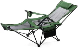 Camping Chair Light Weight Outdoor Foldable Lounge Chair with Mesh Cup Holders Breathable Comfortable Sturdy for Camping Hiking Garden