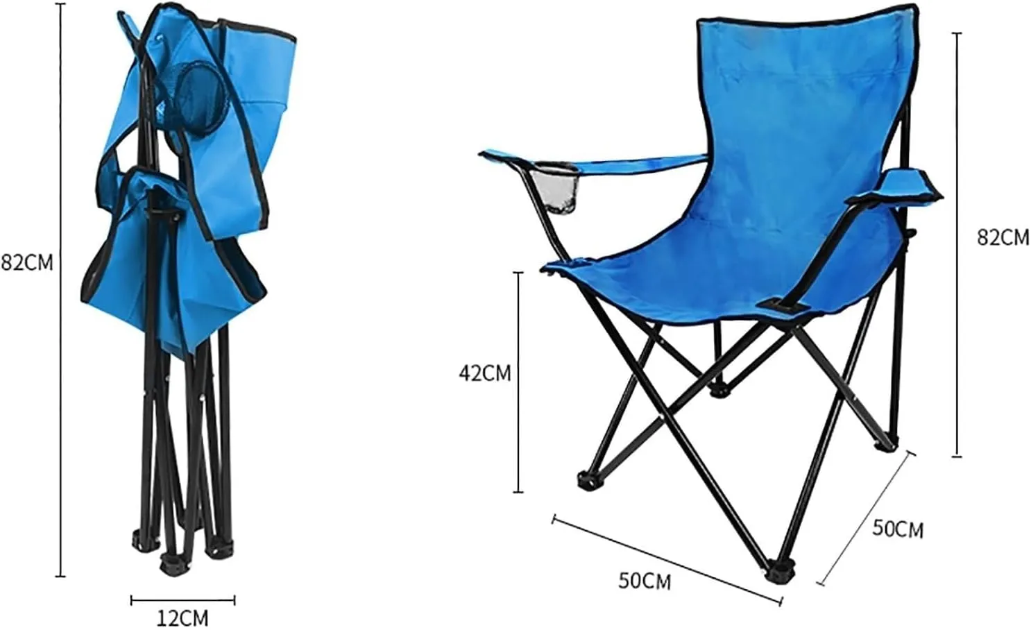 Camping Chair Outdoor Fishing Chair Folding Camping Chairs with Steel, Portable Camp and Sports Chair Heavy Duty for Adults Folding Chairs for Outside Portable