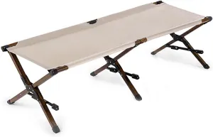 Camping Cot for Adults,Lightweight Portable Sleeping Cots Bed,Folding Camp Bed,Tent Sleeping Bed,Suitable for Outdoor Backpacking Hiking Traveling Beach,Easy Setup (Beige)