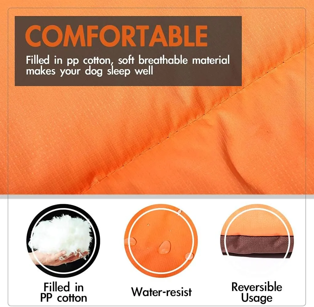Camping Dog Bed Pet Bed 40”X32”, Outdoor, Waterproof, Washable, Water-Resist, Large, Durable, Portable Travel Pet Mat