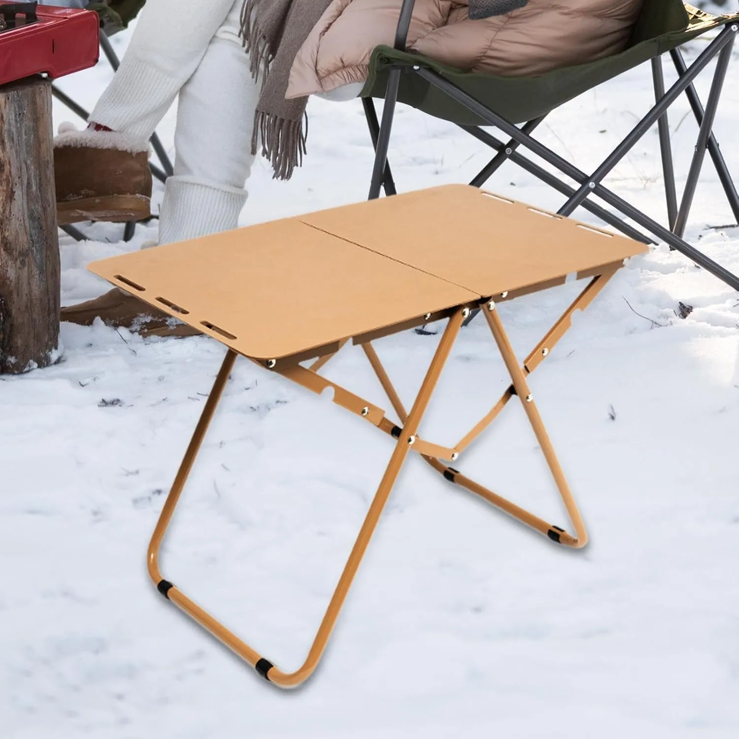 Camping Folding Table for 1-2 Persons Portable Fold up Camp Dining Table Picnic Table for Dining Outdoor Camping Hiking Party