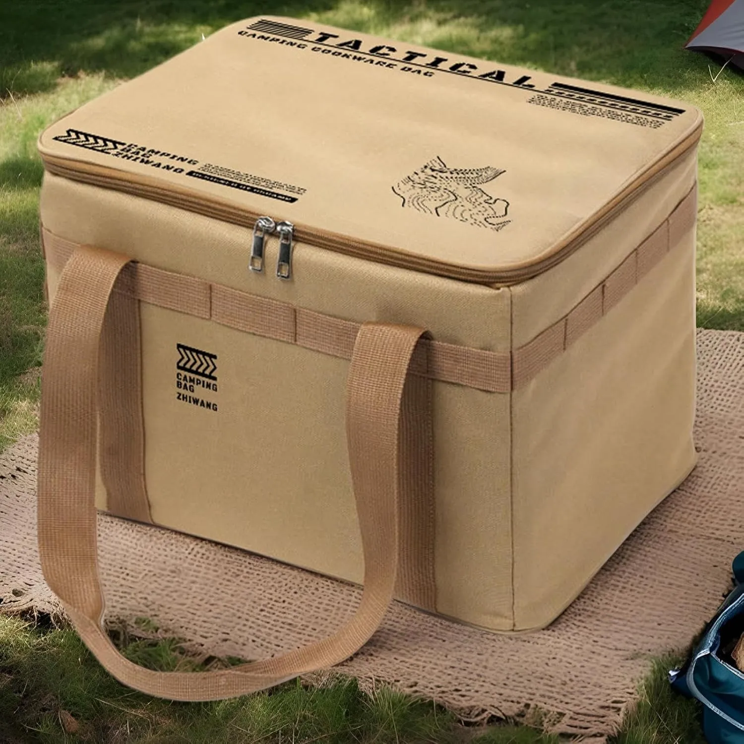 Camping Gear Storage | Insulated Camping Bag - Heat-Resistant Cookware Organizer Pouch Large Capacity for Hiking Backpacking Beach Tents Traveling