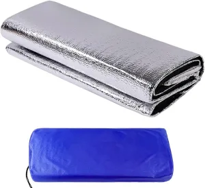 Camping Mat Ground Mat Camping Aluminum Film Double-Sided Insulated Roll Mat Moisture-Proof Camp Mattress Dustproof Waterproof Sleeping Mat for Park Yoga Picnics Fishing